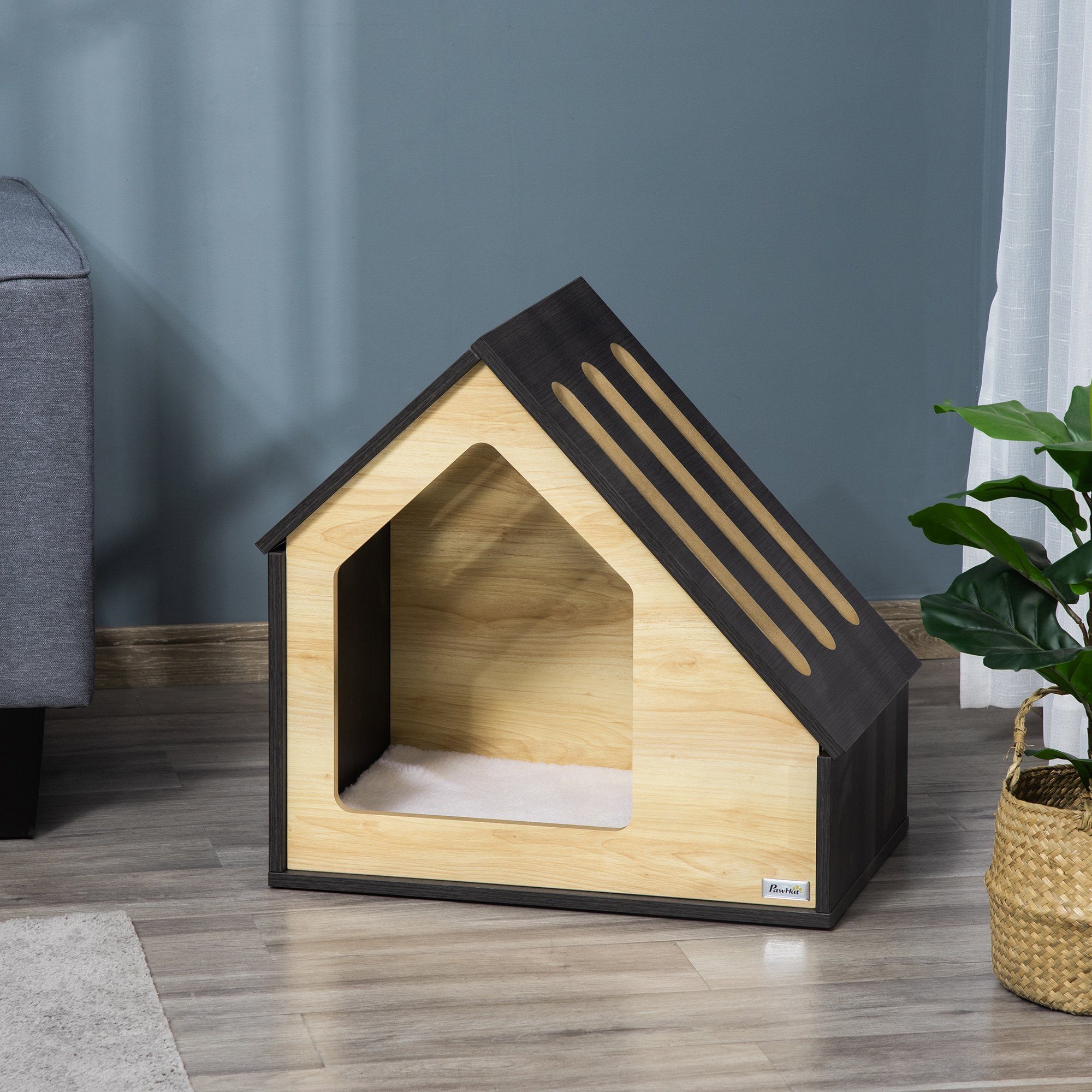 PawHut Hundehütte Hundehütte, BxTxH: 60x40x59,2 cm