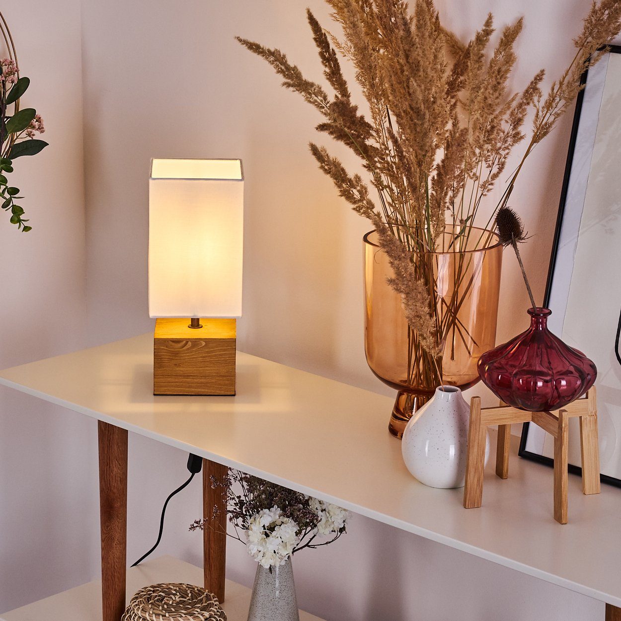 hofstein Tischleuchte Boho Wohn Schlaf Raum Beleuchtung Nacht Tisch Leuchte Lese Lampe