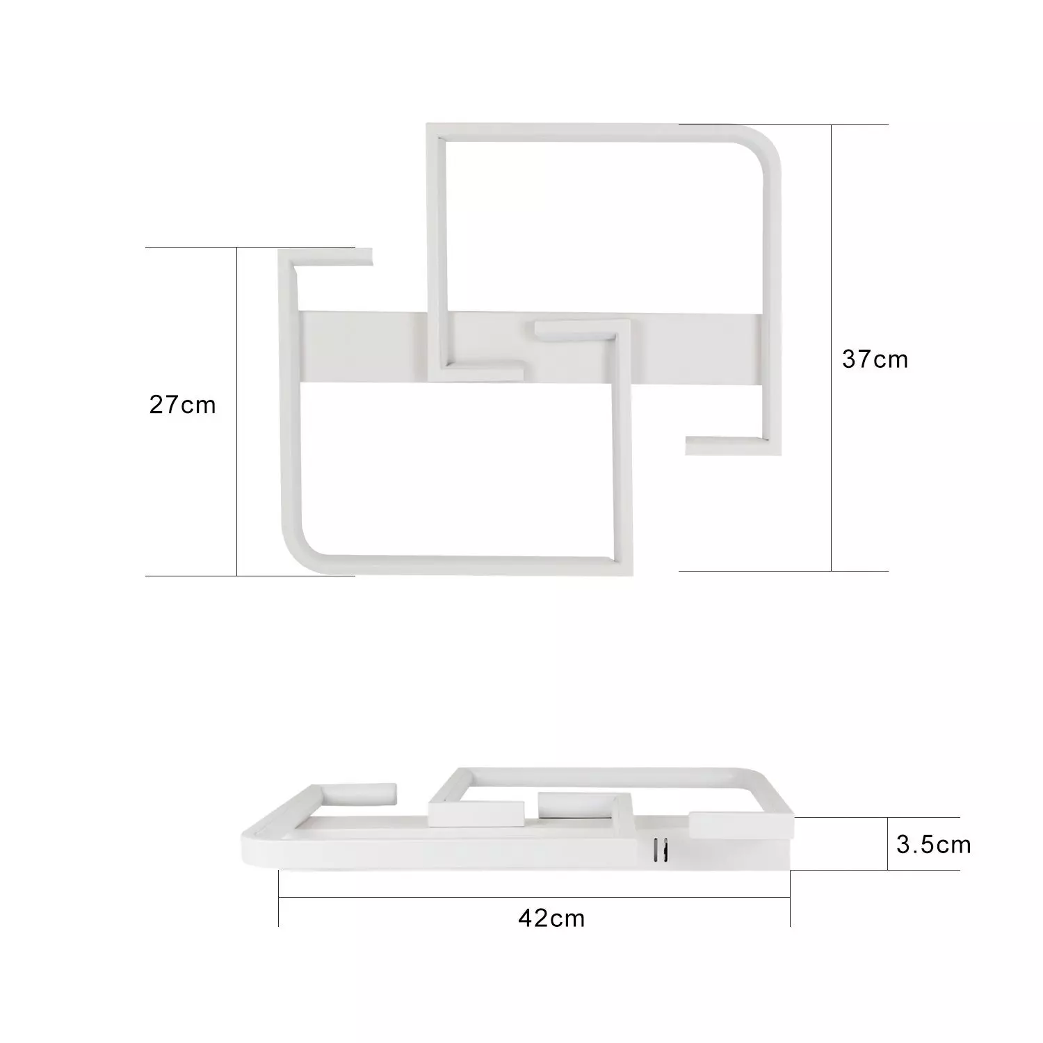 ZMH LED Deckenleuchte Deckenlampe dimmbar mit Fernbedienung für Schlafzimmer Flur, Hochwertige Lampenperlen, LED fest integriert, 3000-6500k, Weiß