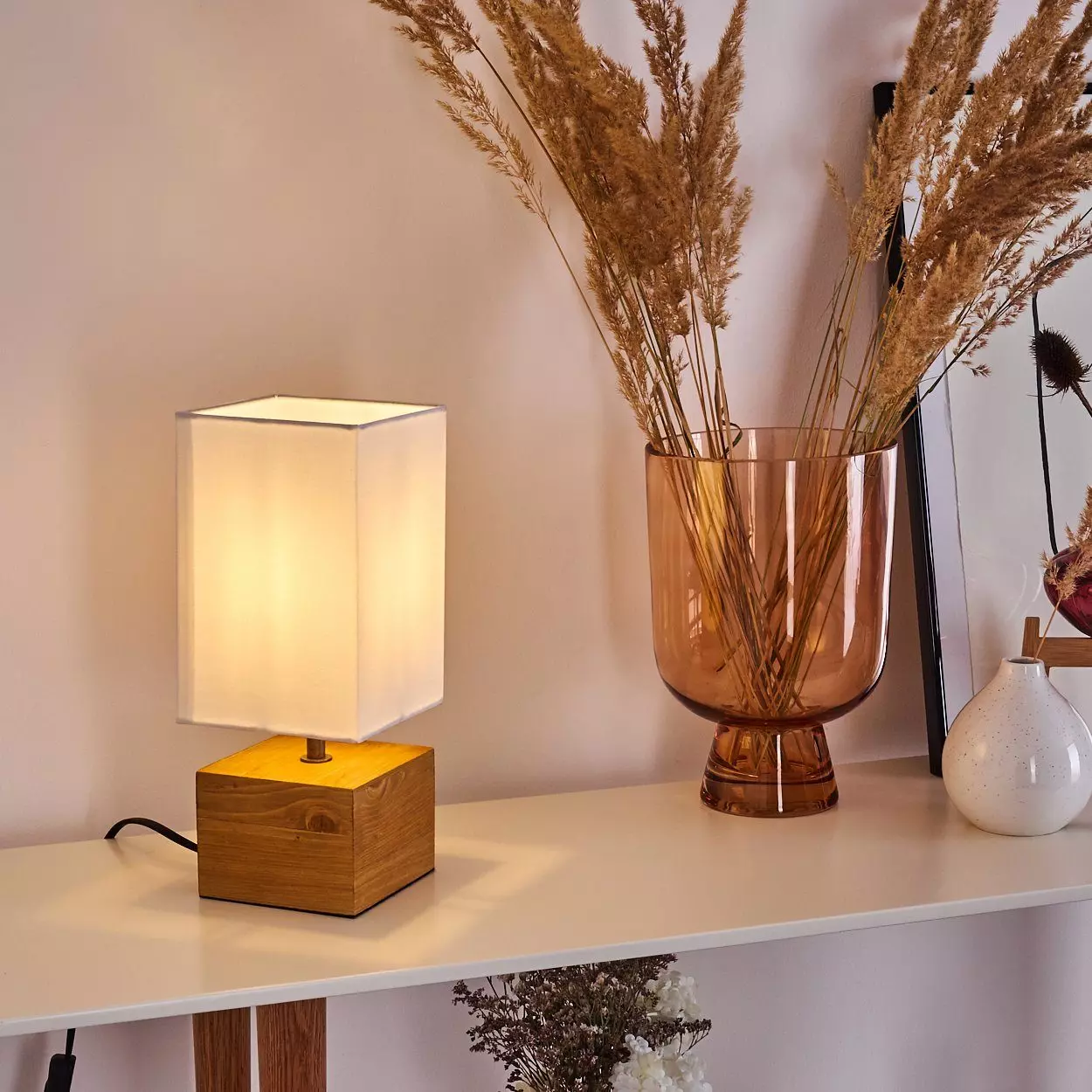 hofstein Tischleuchte Boho Wohn Schlaf Raum Beleuchtung Nacht Tisch Leuchte Lese Lampe