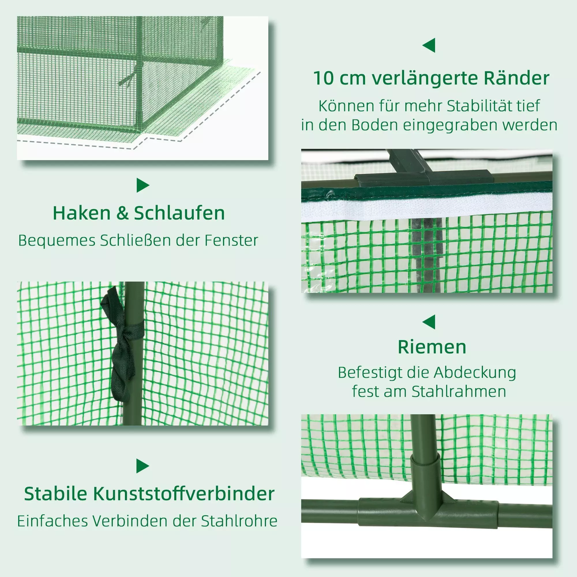 Outsunny Foliengewächshaus Gewächshaus