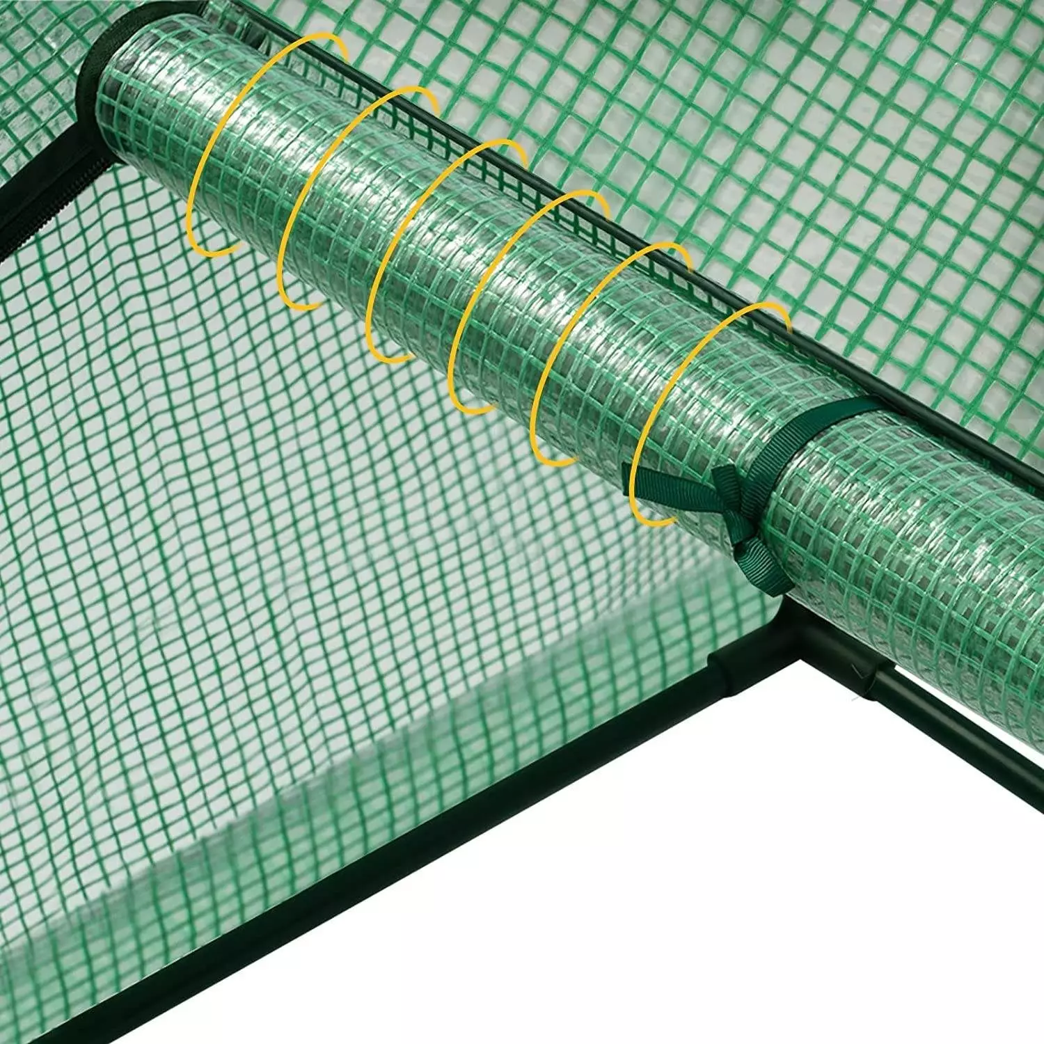 Woltu Gewächshaus, PE halbtransparent 130 g/m² 130x60x50 cm Grün