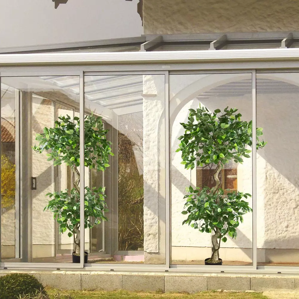 Kunstpflanze Ficus Kunstpflanze Künstliche Pflanze 150 cm Decovego, Decovego