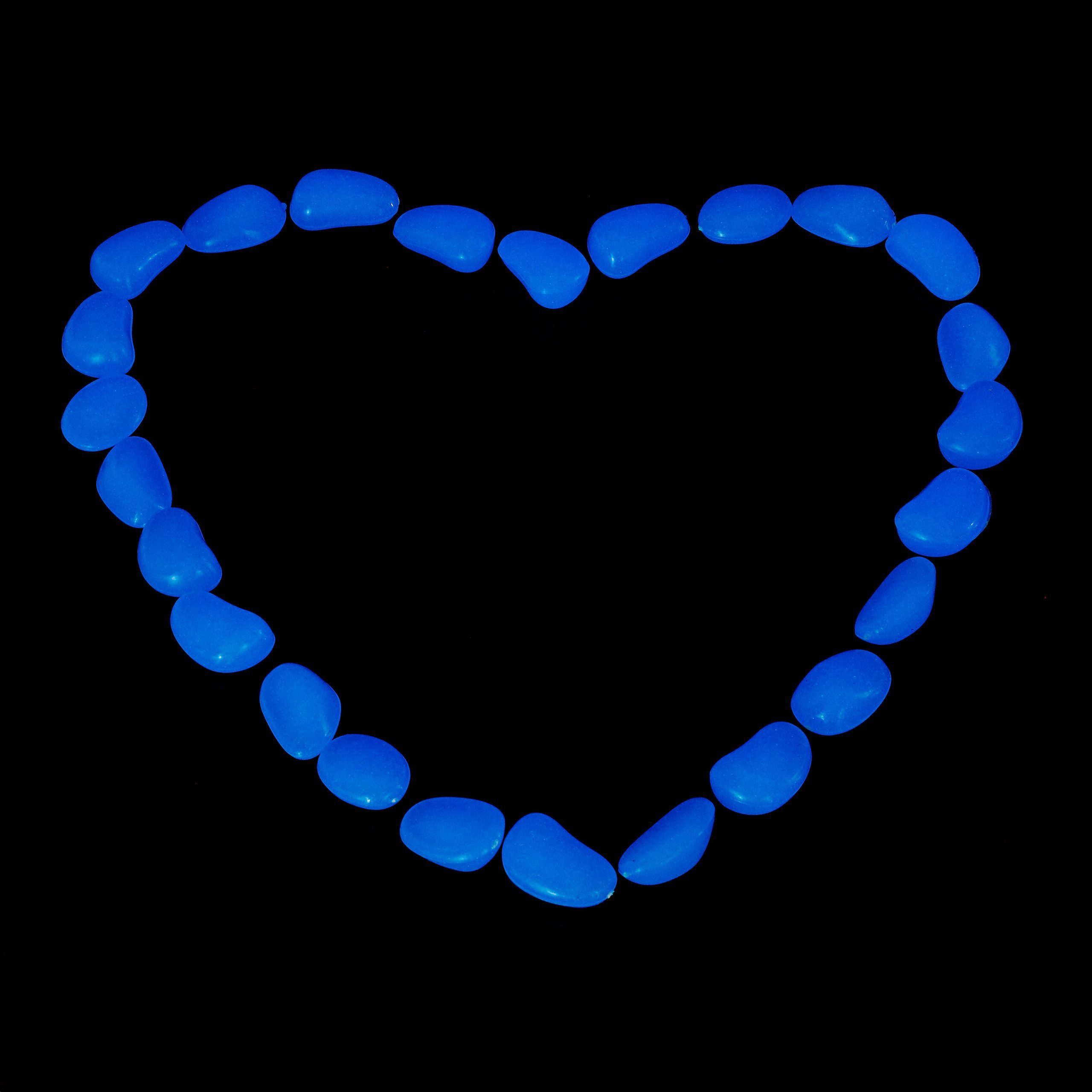 relaxdays Dekosteine Leuchtsteine 200er Pack Blau