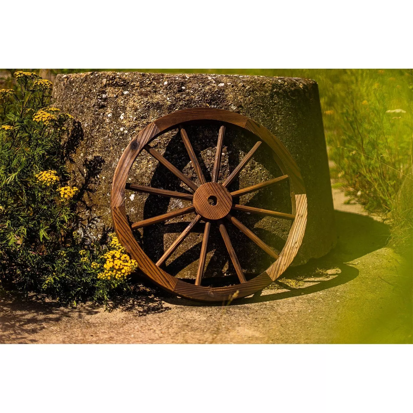 HTI-Line Gartenfigur Wagenrad Sommerset, (Stück, 1 St), Gartendekoration rustikal