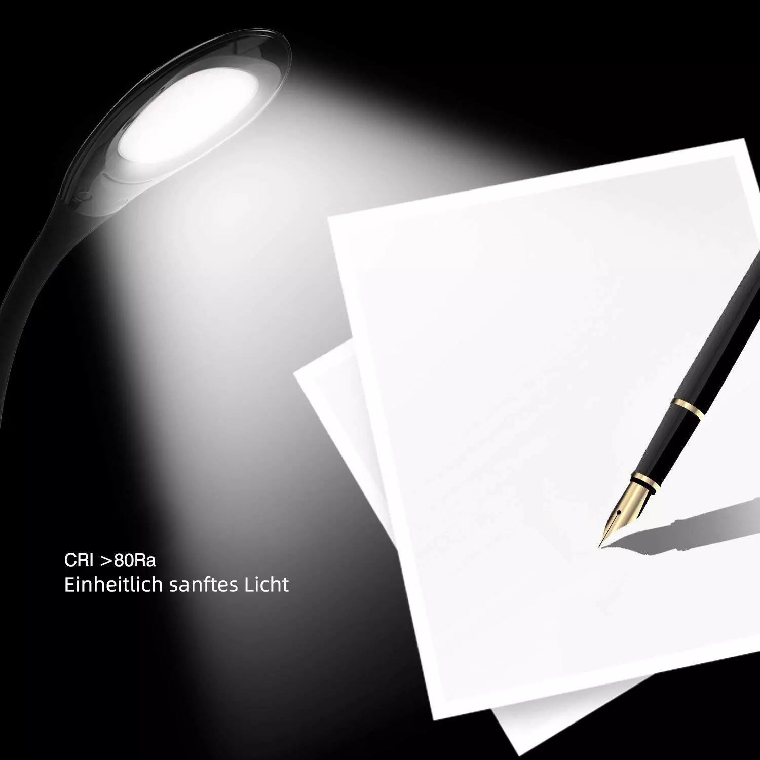 WILIT LED Tischleuchte 5W LED Schreibtischlampe Kinder Nachttischlampe Touch Dimmbar, LED fest integriert, Neutralweiß, Stufenlos Einstellbares Farblicht und 3 Helligkeitsstufen