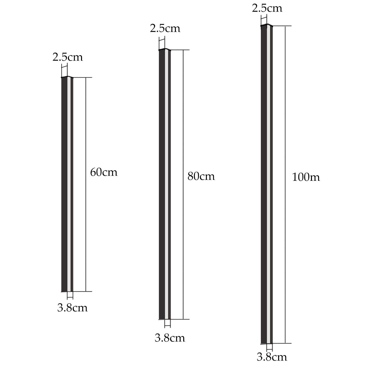 ZMH LED Wandleuchte innen Modern 27W Flur Schwarz Beleuchtung Wohn- Kinder- Schlafzimmer, LED fest integriert, 3000K warmweiß, 100CM