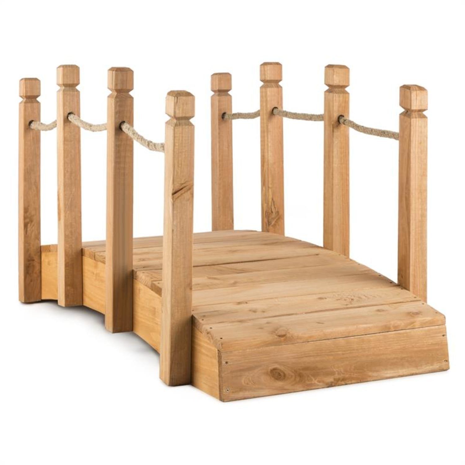 blumfeldt Zierbrücke Rialto Gartenbrücke Zierbrücke 58x58x122cm (BxHxT) Tau Massivholz