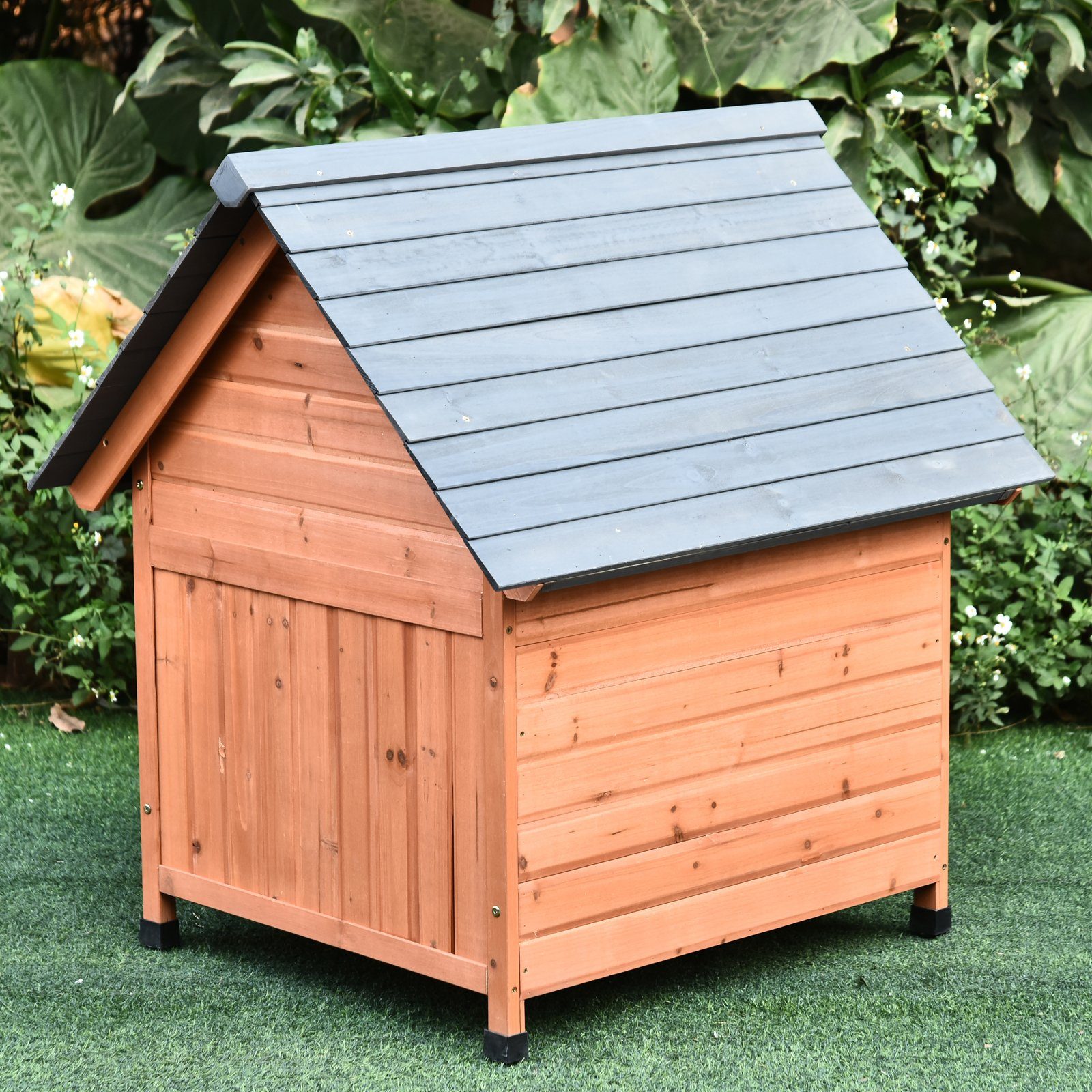 PawHut Hundehütte Hundehütte im Kabinenstil