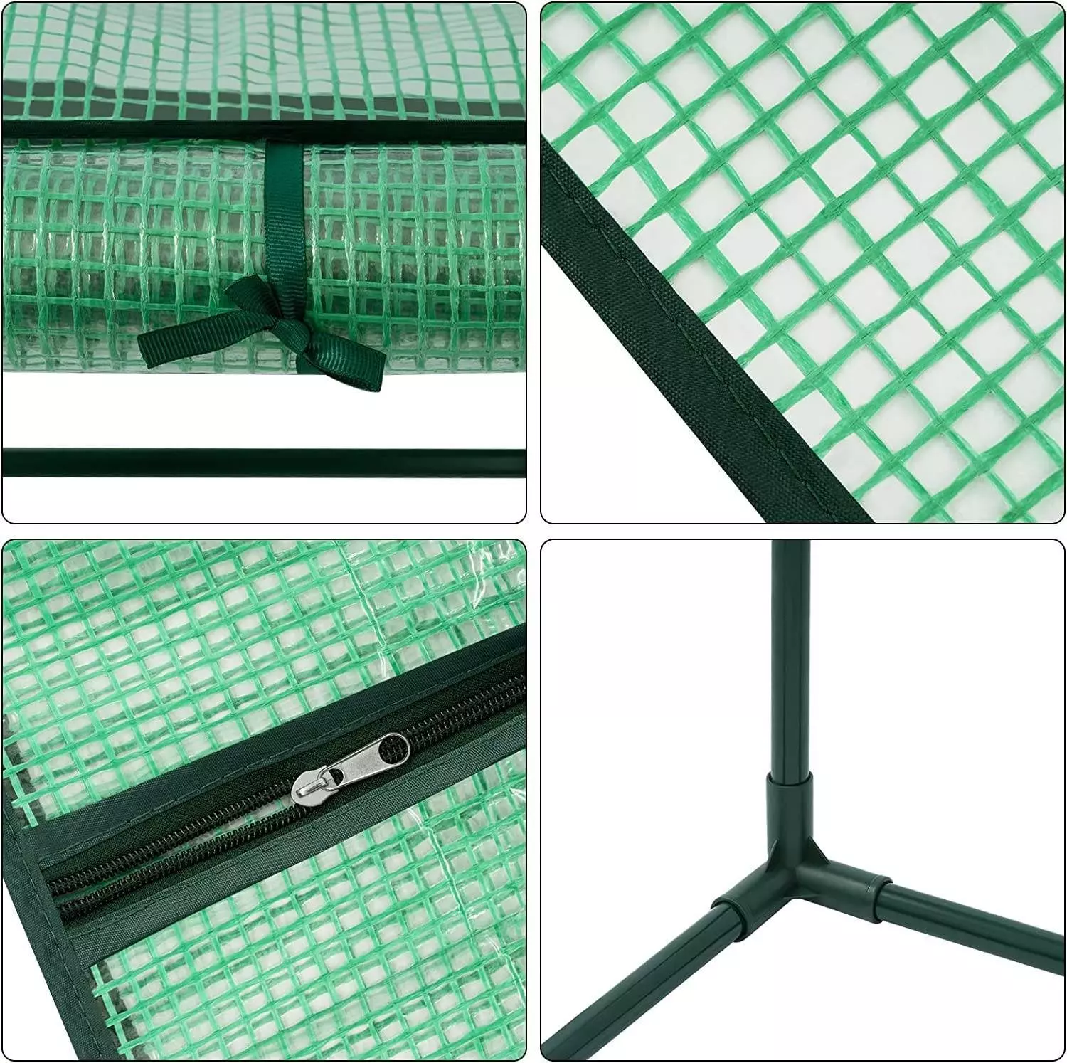 Woltu Gewächshaus, PE halbtransparent 130 g/m² 130x60x50 cm Grün
