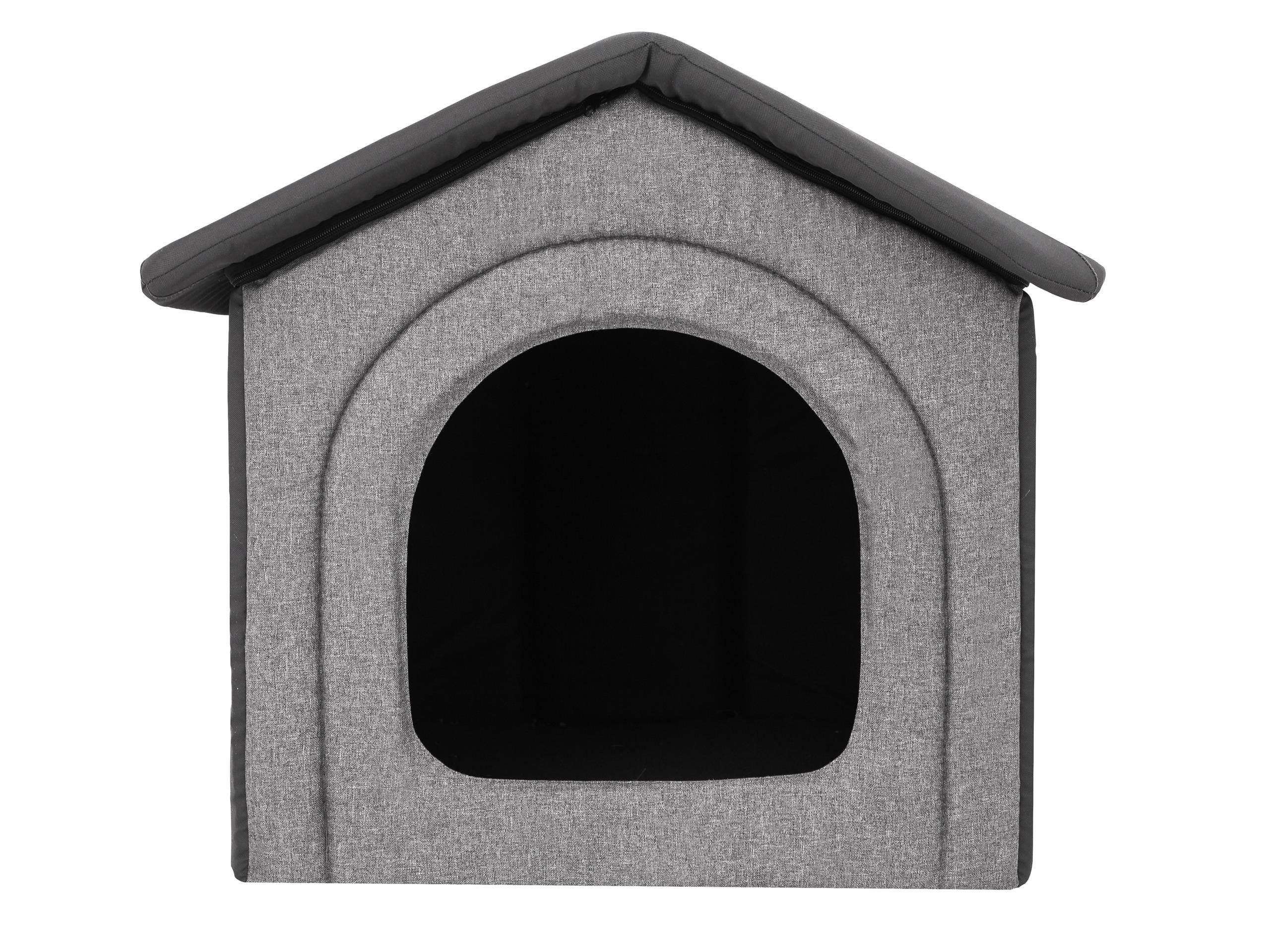 Bjird Tierhaus Hundehütte Ökoleinen + Oxford, Waschbar bei 30 Grad, krazfest, made in EU