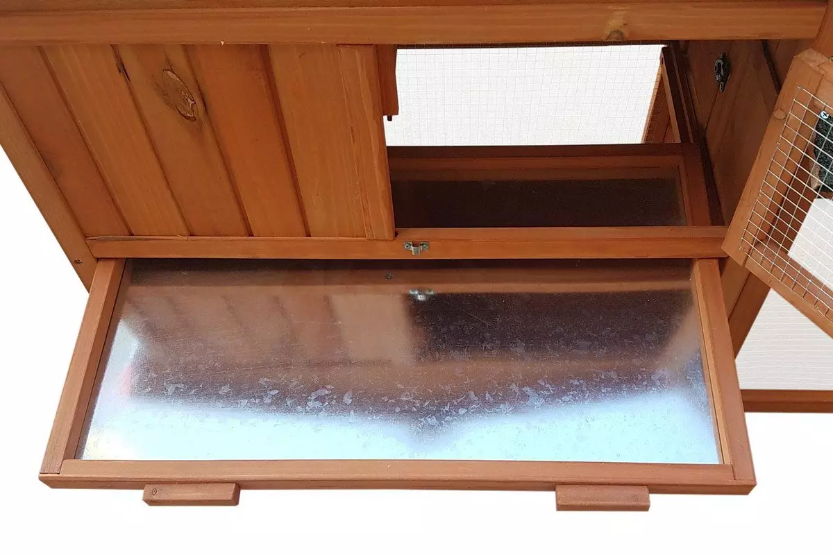 BRAST Kleintierstall Hasenstall Hühnerstall Kaninchenstall XXL wetterfest, 180x85,5x52cm zweistöckig incl. Freilaufgehege verschließbare Türe