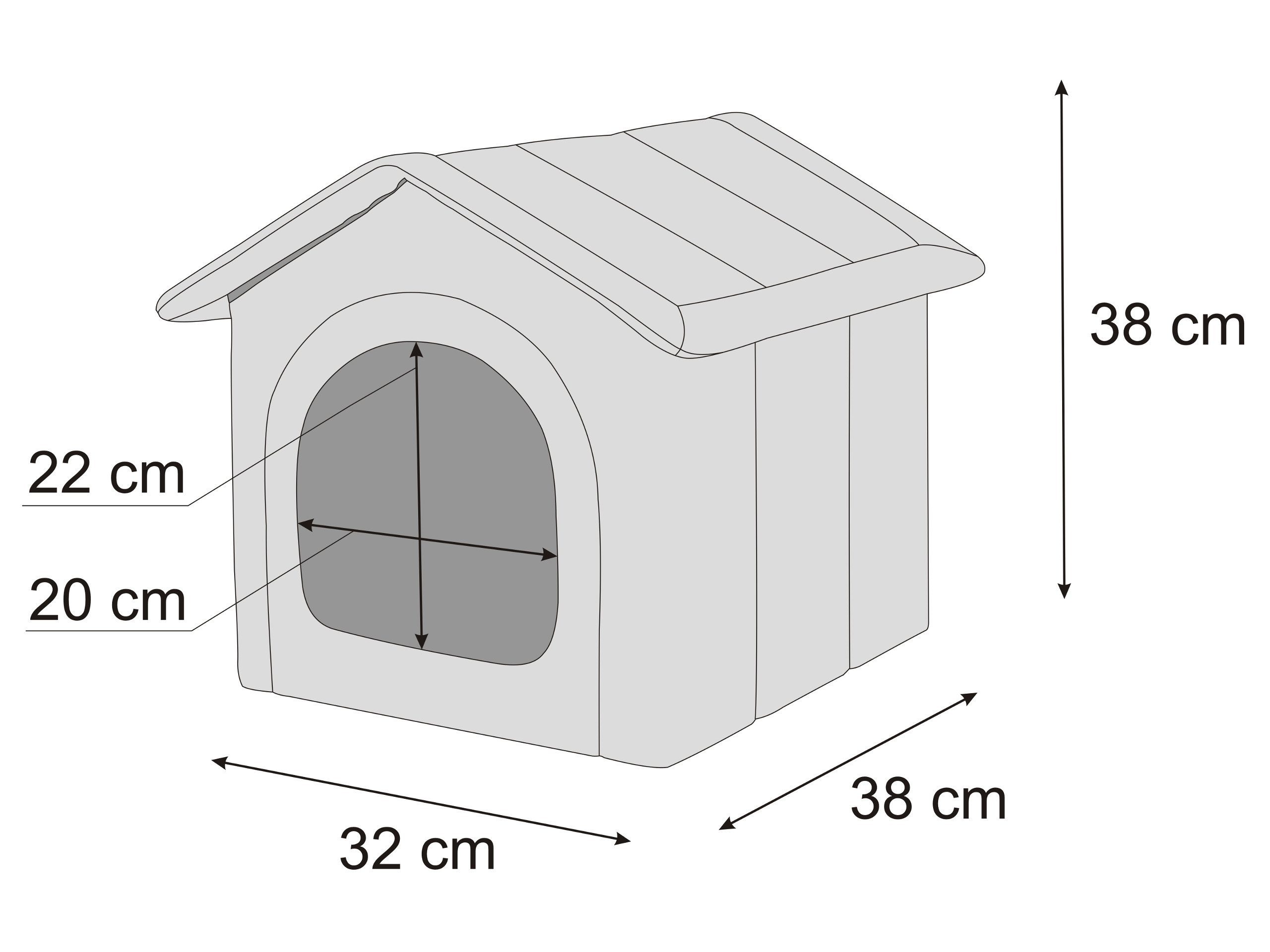 Bjird Tierhaus Hundehütte Ökoleinen + Oxford, Waschbar bei 30 Grad, krazfest, made in EU