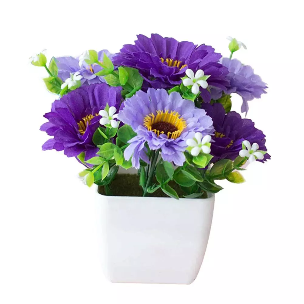 Kunstblume Topf Gefälschte Pflanzen, Künstliche Chrysanthemenblume, Rutaqian