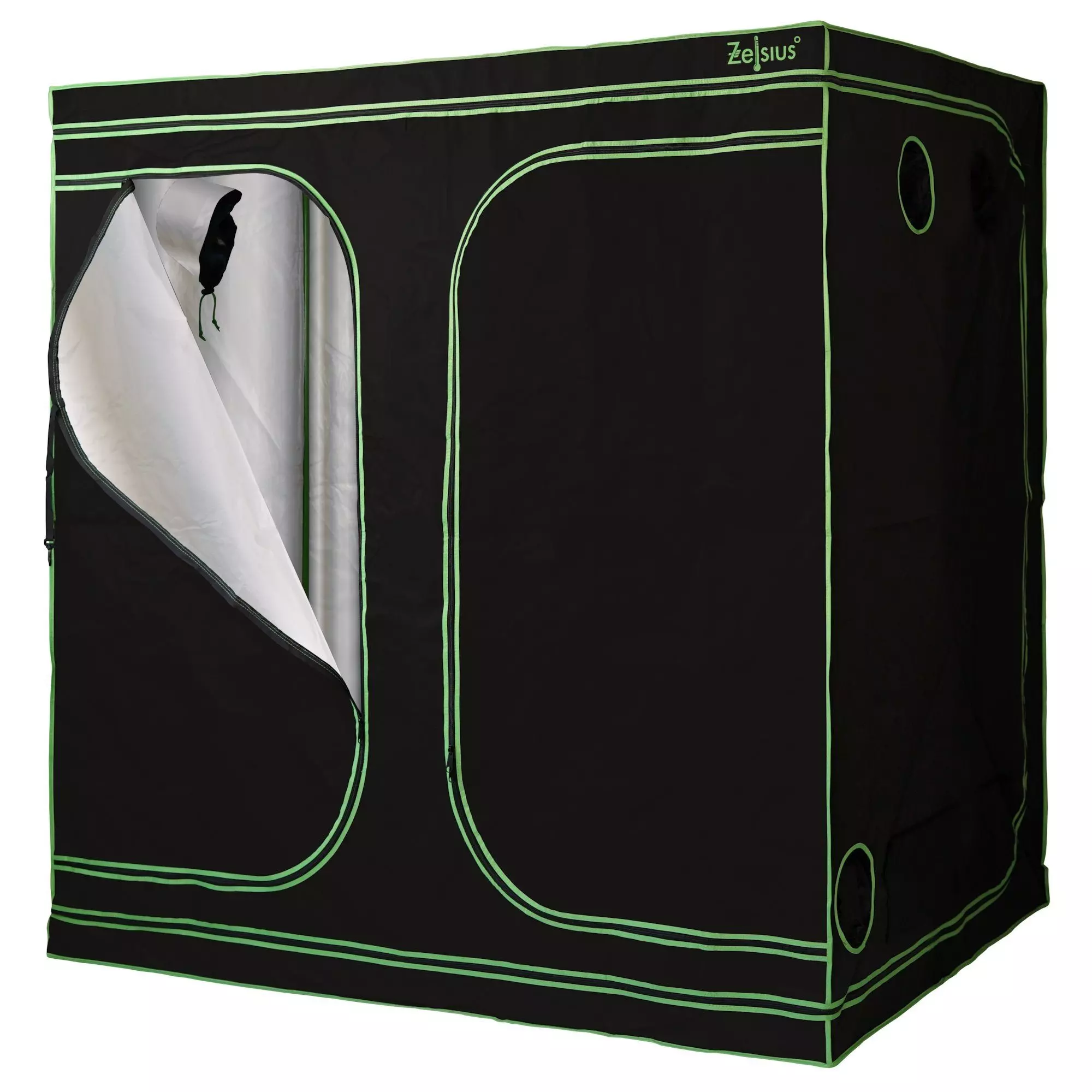 Zelsius Gewächshaus ZELSIUS Grow Tent 240 x 120 x 200 cm schwarz/grün