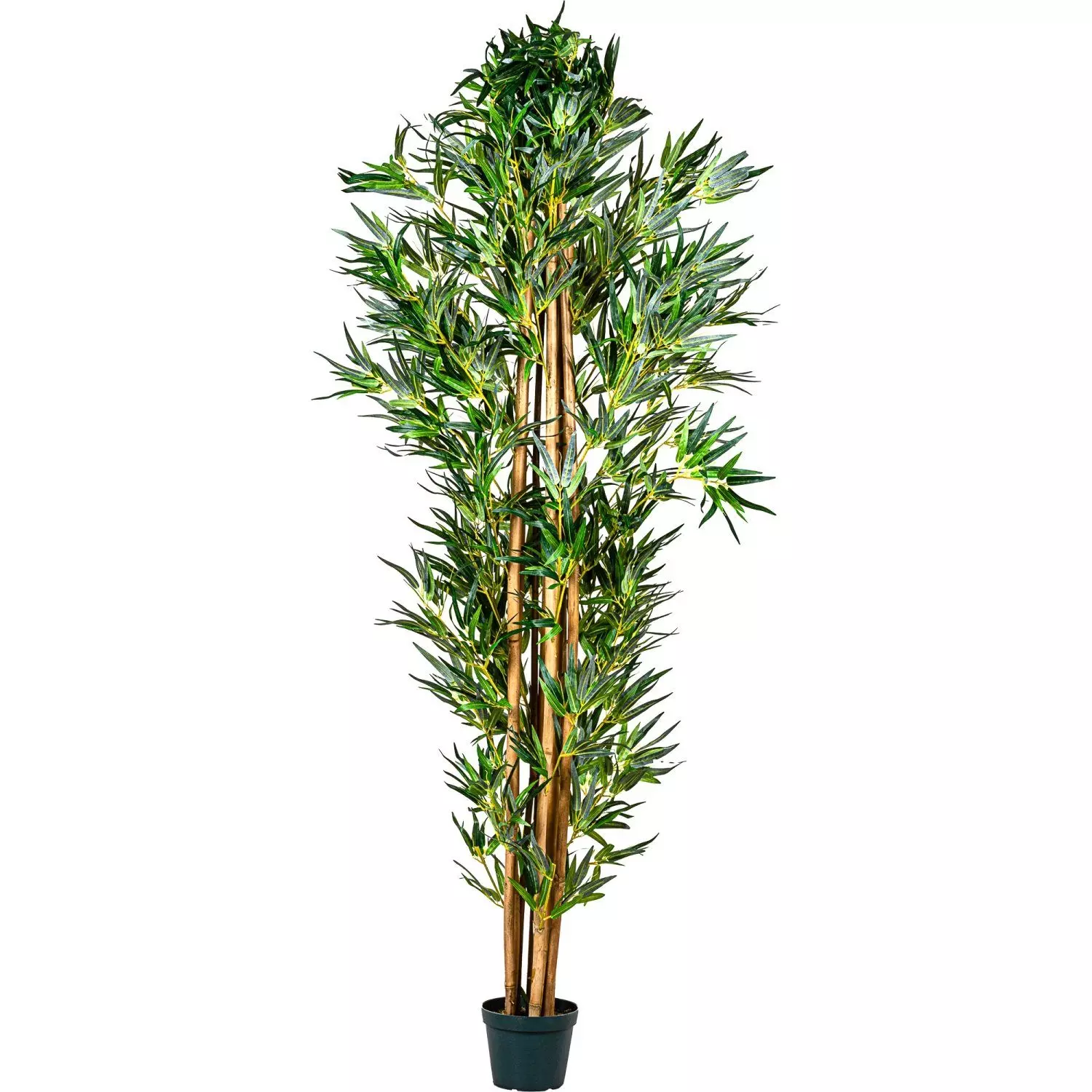 Kunstbaum Künstlicher Bambus Strauch Kunstbambus Deko Bambus, PLANTASIA, Höhe 160,00 cm, 160 cm, 1104 Blätter, Echtholzstamm, Größenwahl