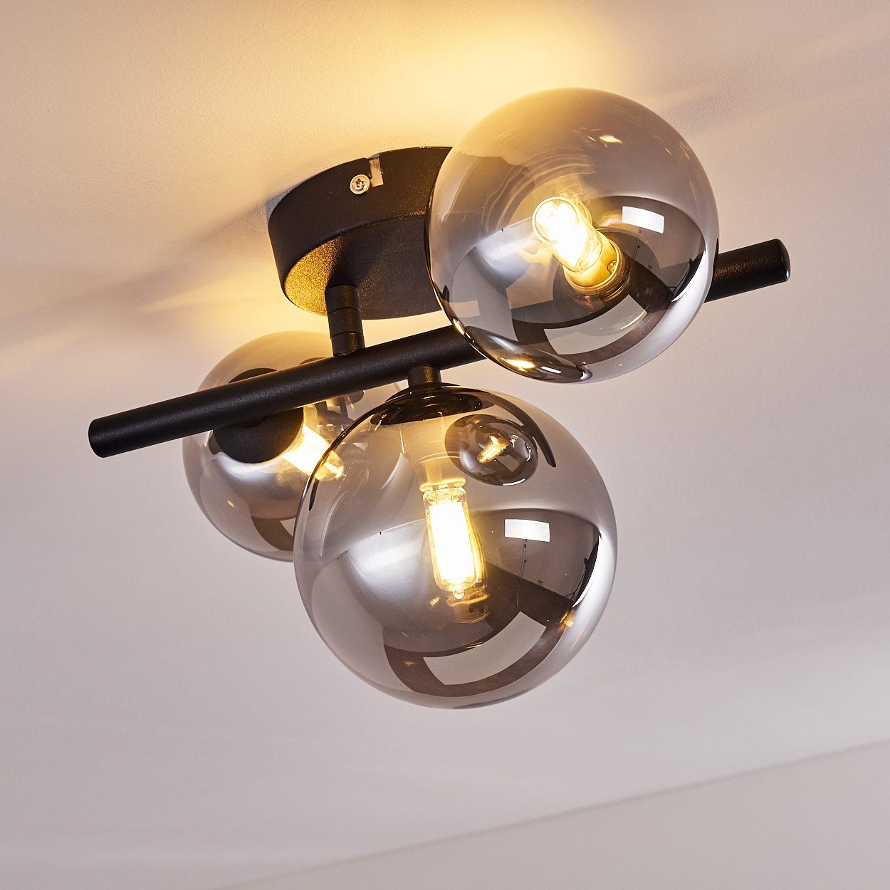 hofstein Deckenleuchte LED Decken Lampen 3-flammig Wohn Schlaf Zimmer Beleuchtung Flur