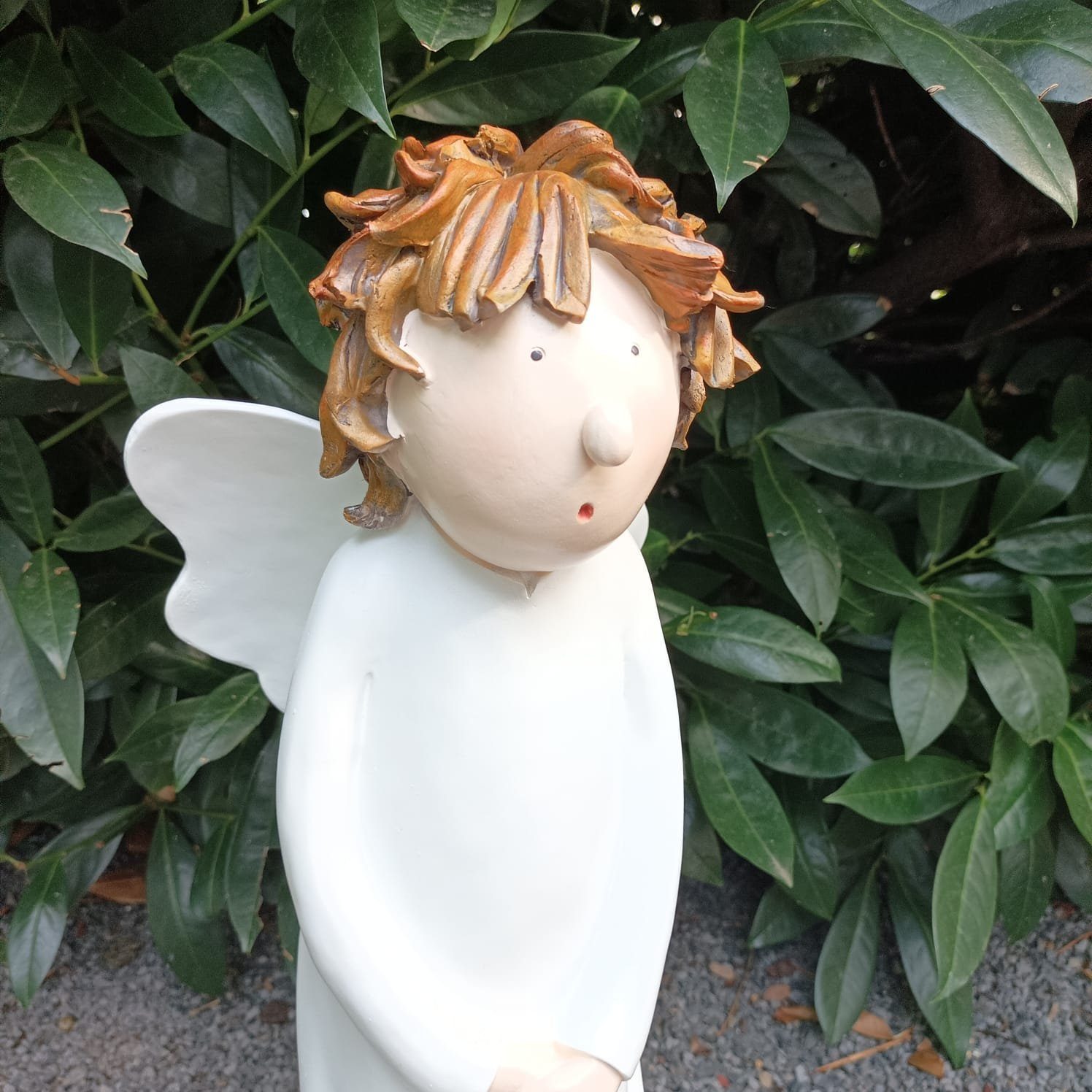 Aspinaworld Gartenfigur Gartenfigur stehende Engel Figur 50 cm