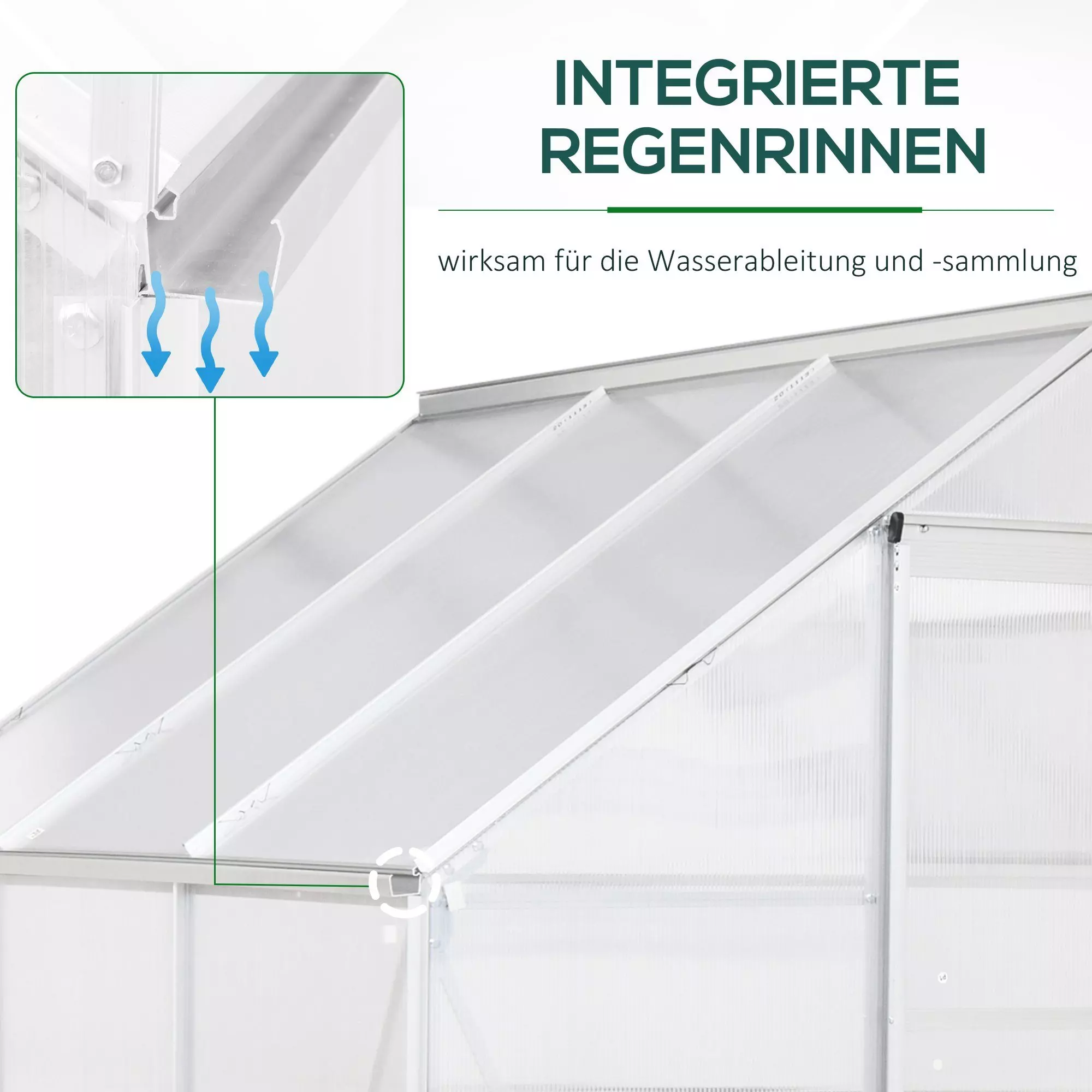 Outsunny Gewächshaus Gewächshaus mit Alu-Gestell