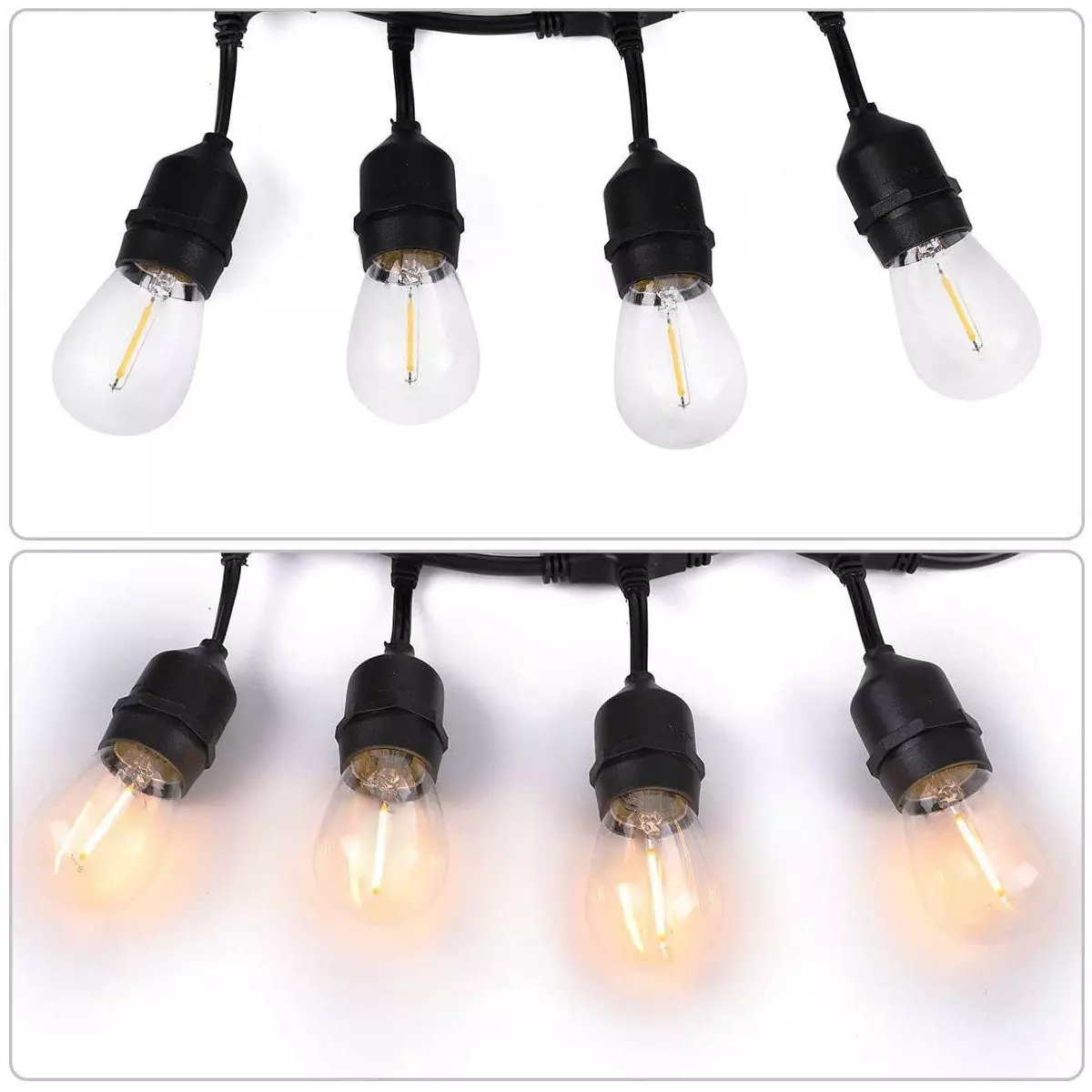 Salcar Lichterkette 10m/15m/30m LED Lichterkette Außen Beleuchtung IP65
