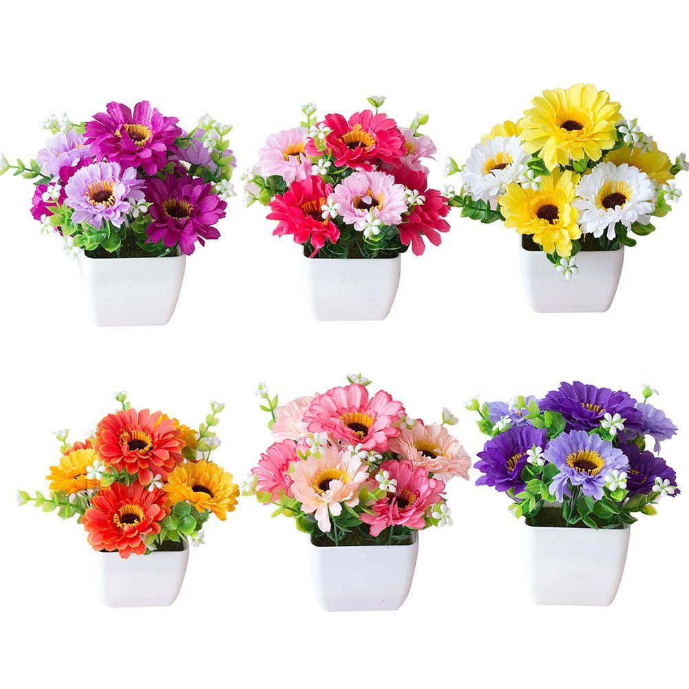 Kunstblume Topf Gefälschte Pflanzen, Künstliche Chrysanthemenblume, Rutaqian