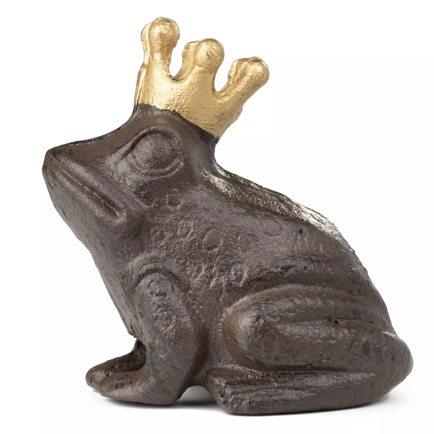 Moritz Dekofigur Froschkönig Figur, Gußeisen Garten Dekoration Gartenfigur Frosch Figur Teich Deko