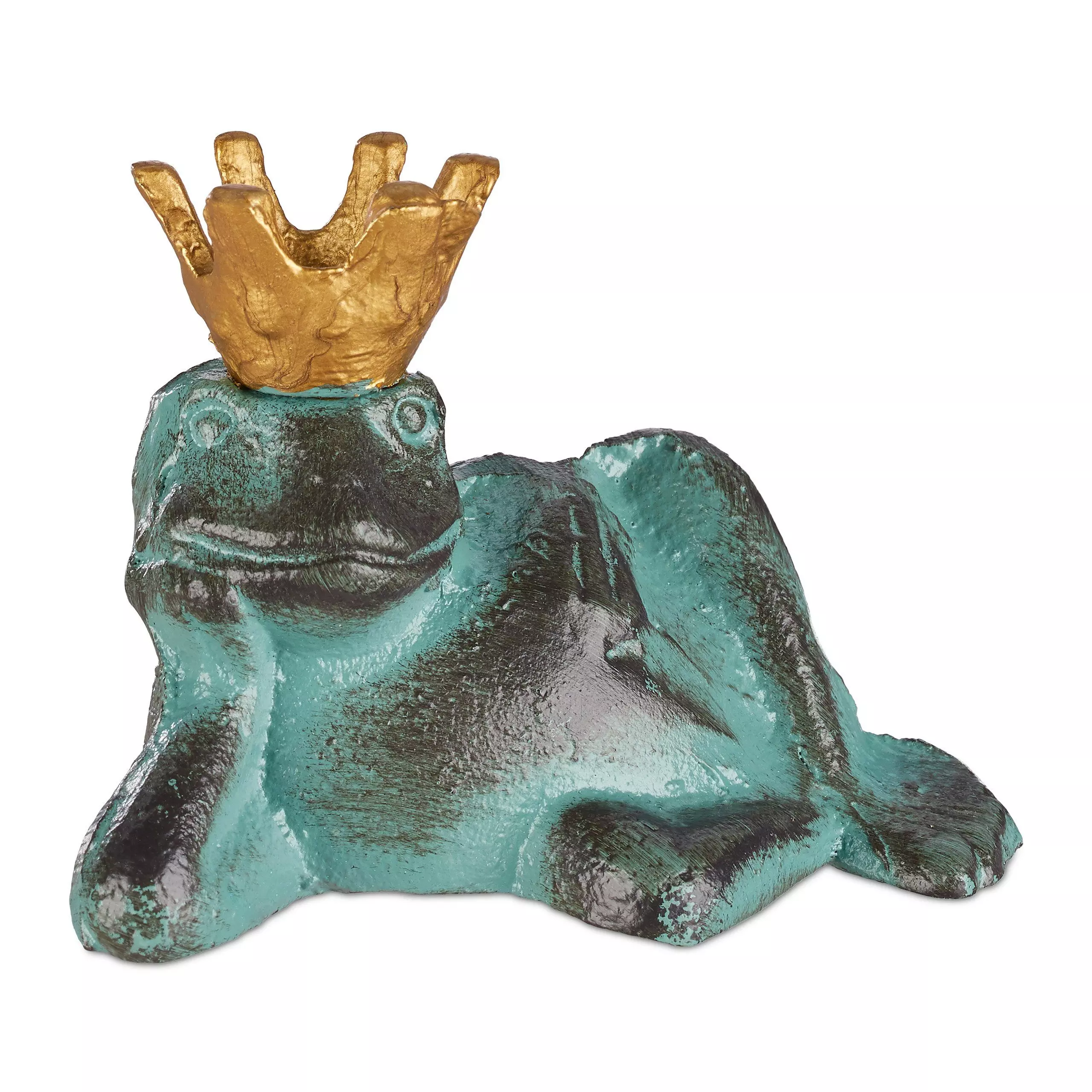 relaxdays Gartenfigur Gartenfigur Froschkönig, M