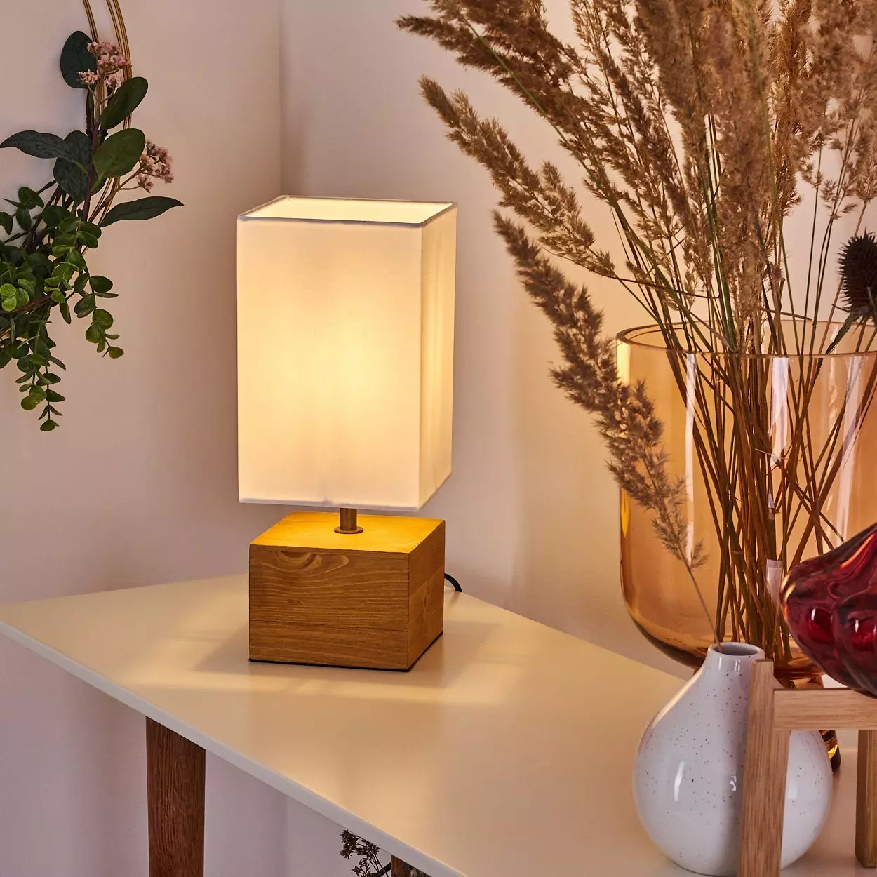 hofstein Tischleuchte Boho Wohn Schlaf Raum Beleuchtung Nacht Tisch Leuchte Lese Lampe