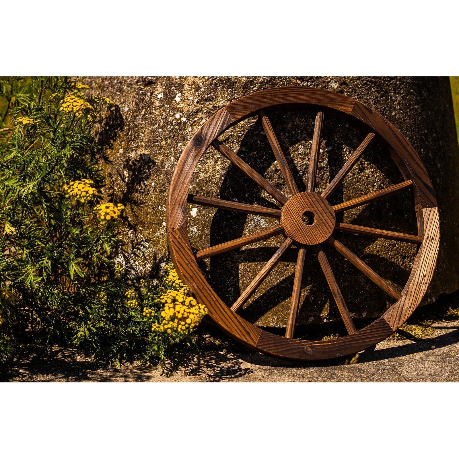 HTI-Line Gartenfigur Wagenrad Sommerset, (Stück, 1 St), Gartendekoration rustikal