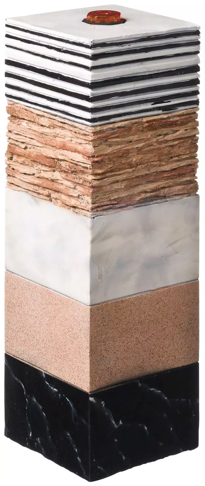 Ubbink Gartenbrunnen TAMPA II, 16 cm Breite, Wasserbecken BxT: 46x40 cm, (Komplett-Set), inkl. LED-Beleuchtung