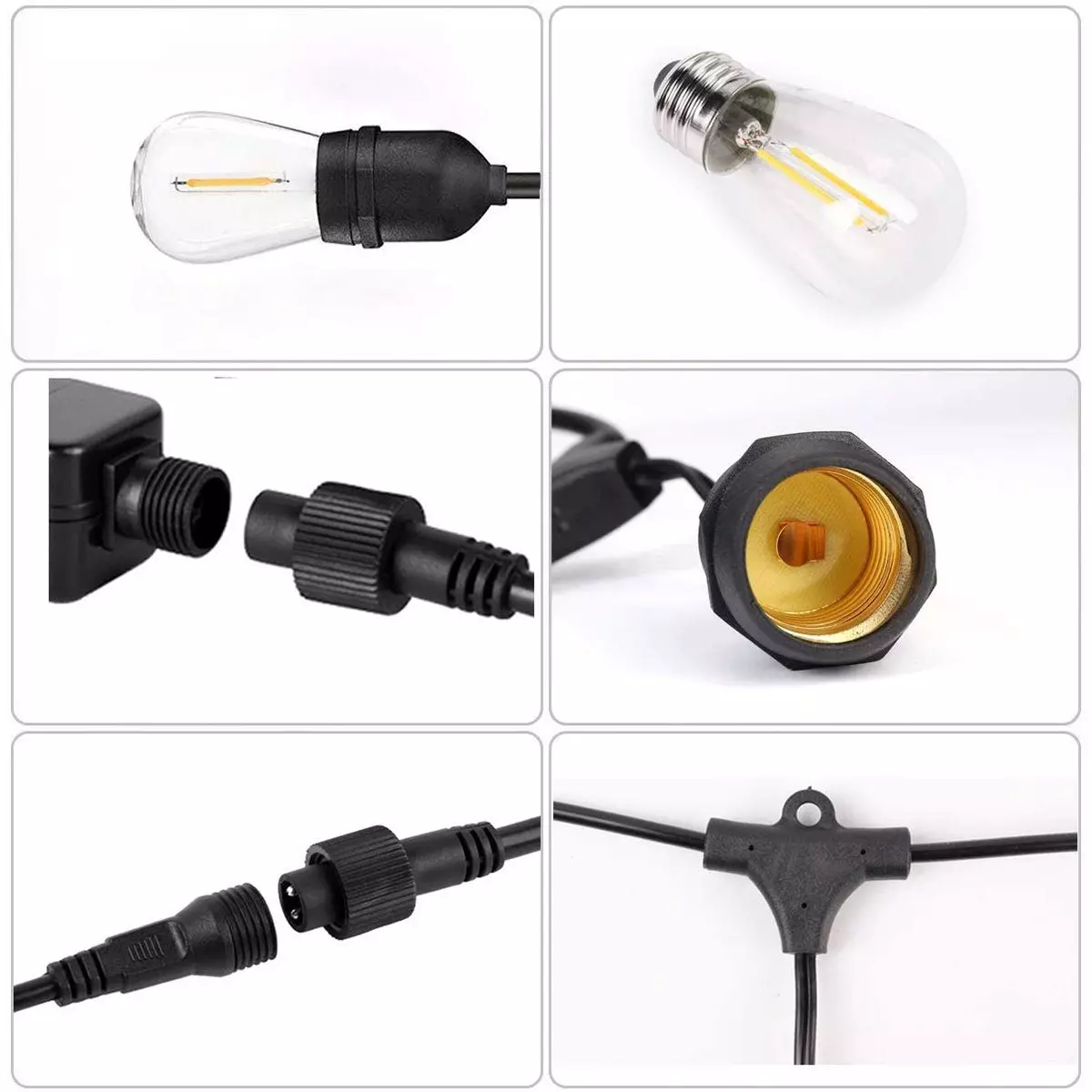 Salcar Lichterkette 10m/15m/30m LED Lichterkette Außen Beleuchtung IP65