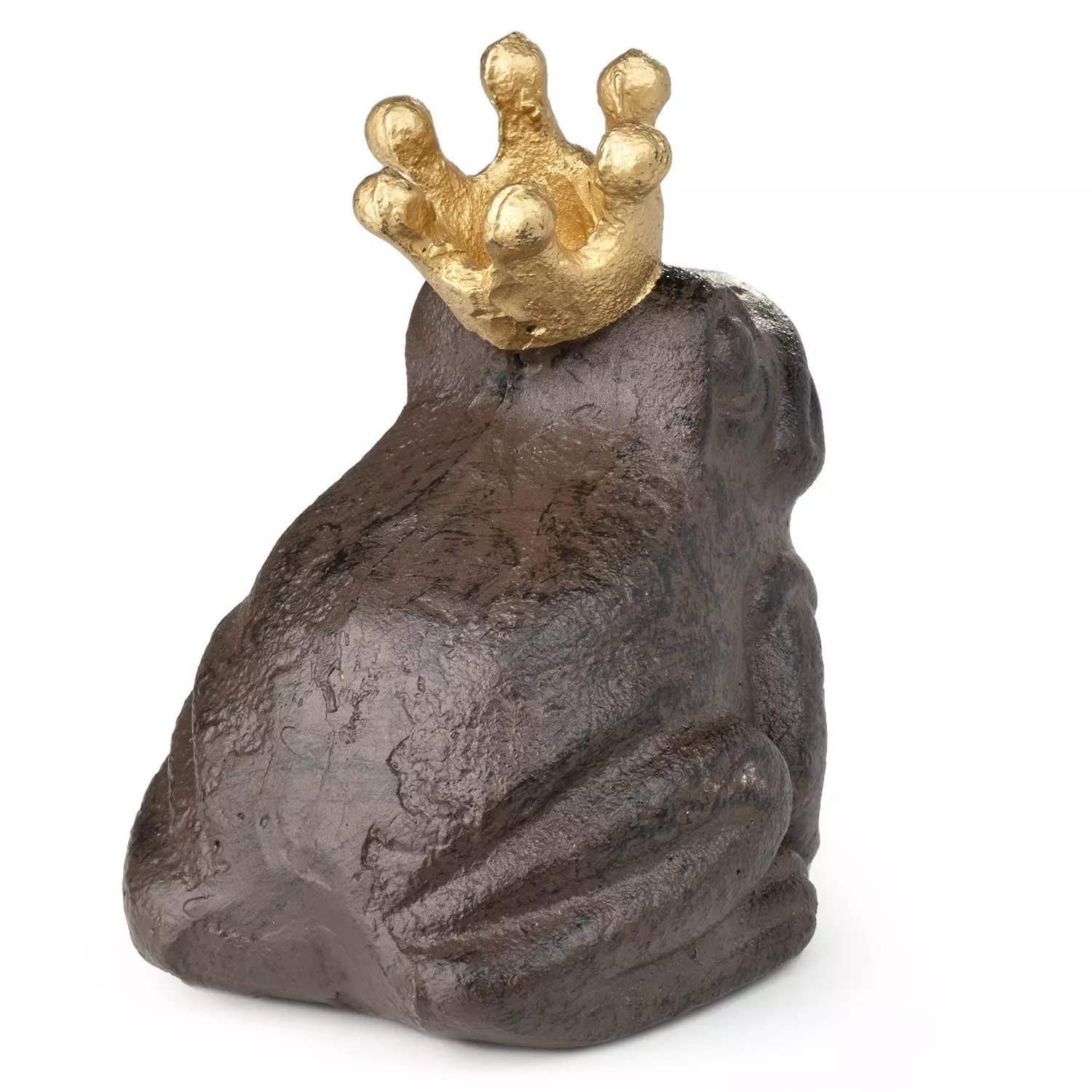 Moritz Dekofigur Froschkönig Figur, Gußeisen Garten Dekoration Gartenfigur Frosch Figur Teich Deko