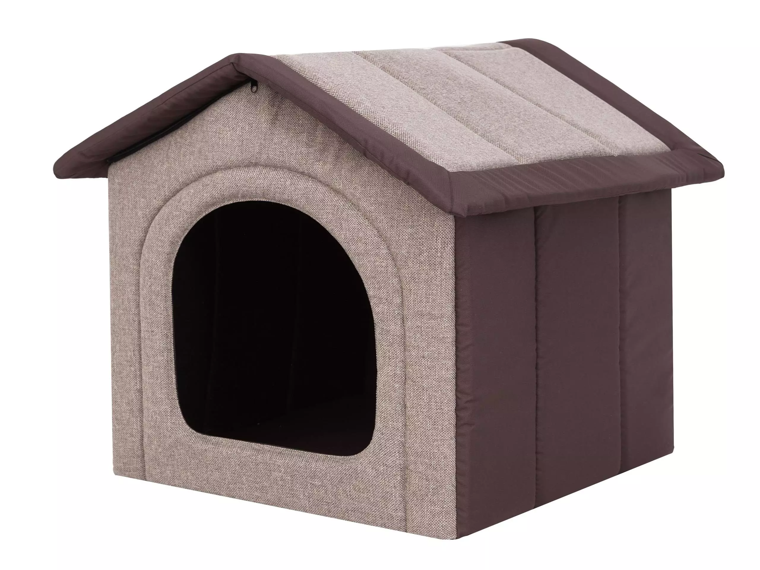 Bjird Tierhaus Hundehütte Inari, Waschbar bei 30 Grad, krazfest, made in EU, mit herausnehmbarem Dach
