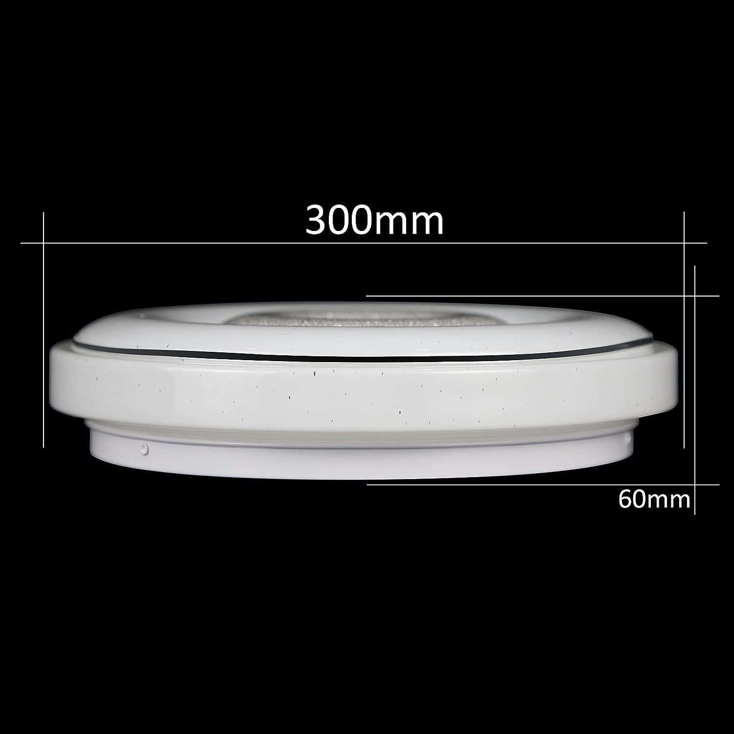 ZMH LED Deckenleuchte Dimmbar Rund Sternenhimmel für Flur Wohnzimmer Küche, LED fest integriert