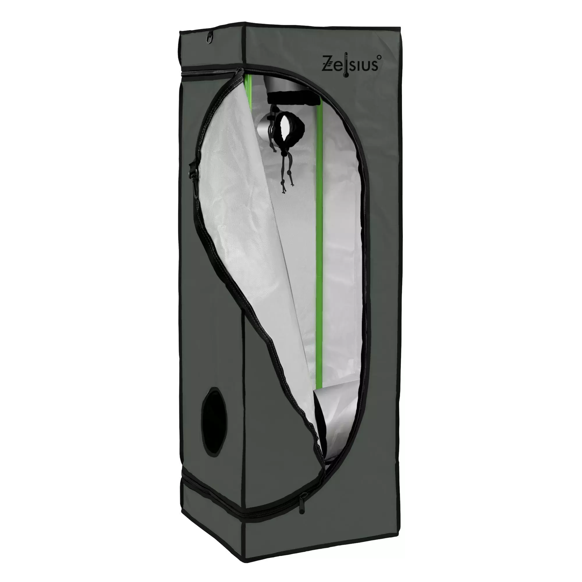 Zelsius Gewächshaus Zelsius Grow Tent 60 x 60 x 180 cm grau/schwarz Pf