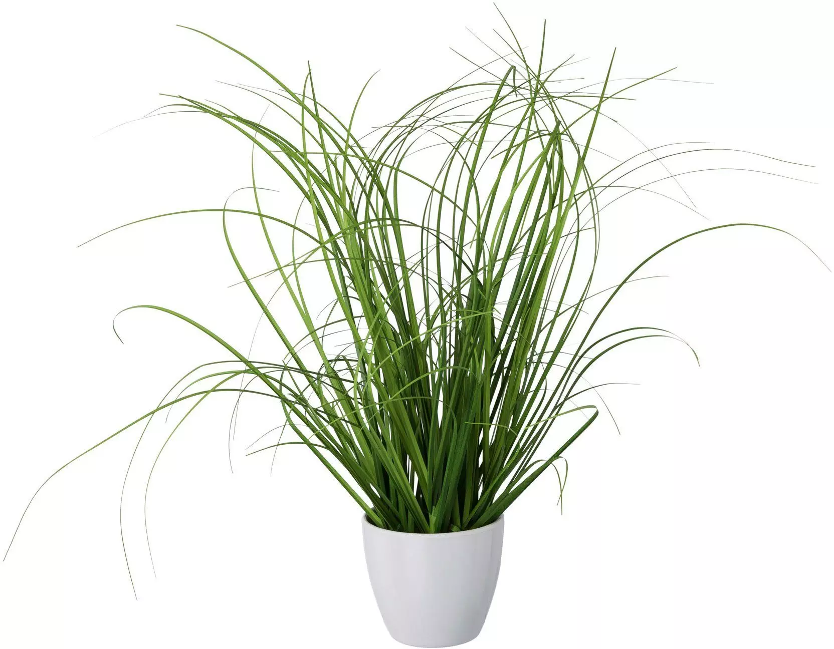 Kunstgras Grasbusch, Creativ green, Höhe 40 cm, 3er Set, im dekorativen Kunststofftopf