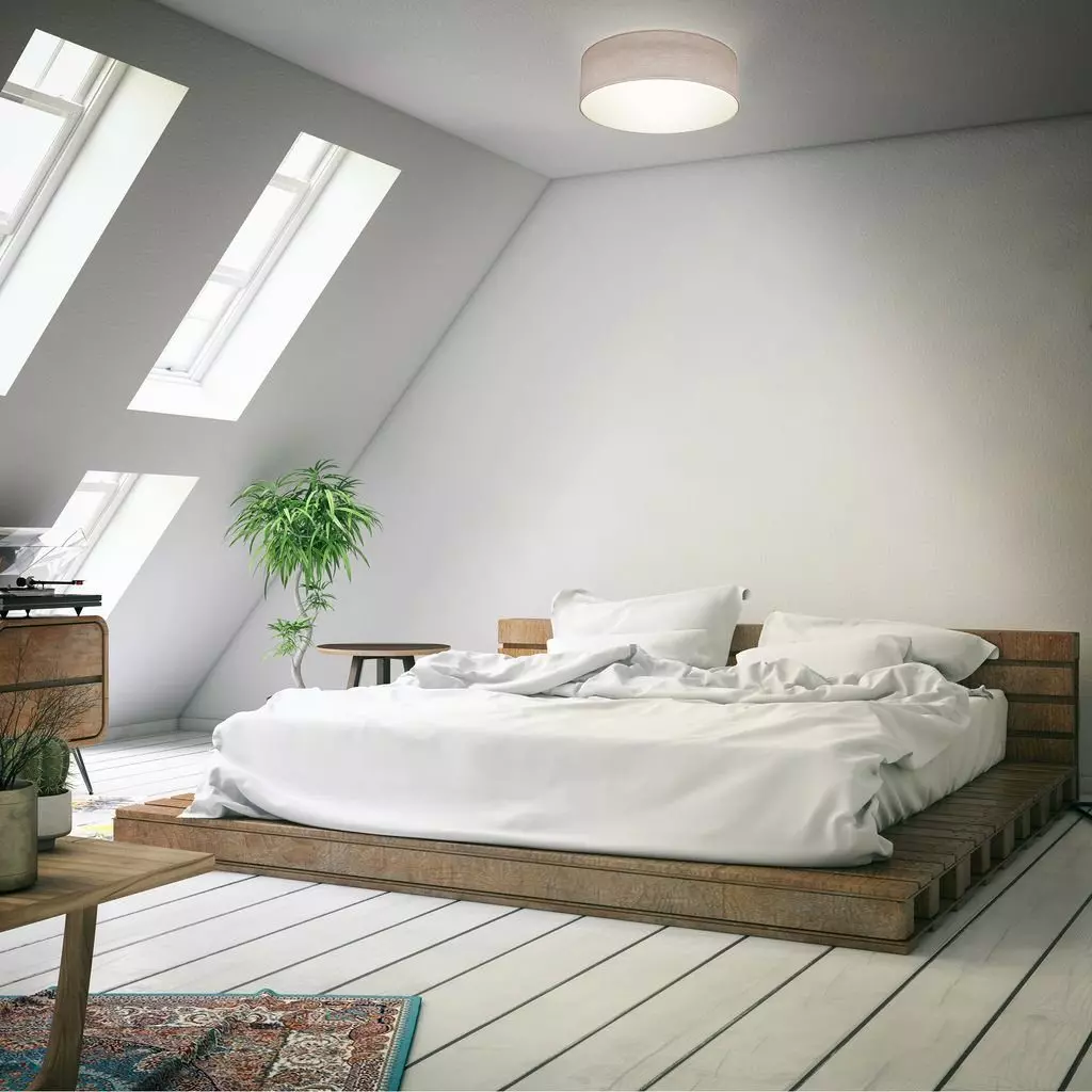 B.K.Licht Deckenleuchte Stoff-Deckenlampe 1 Flammig Wohnzimmer Schlafzimmer - BKL1217, ohne Leuchtmittel, Stoff-Lampenschirm Fassung E27 Durchmesser 30cm Farbe Taupe