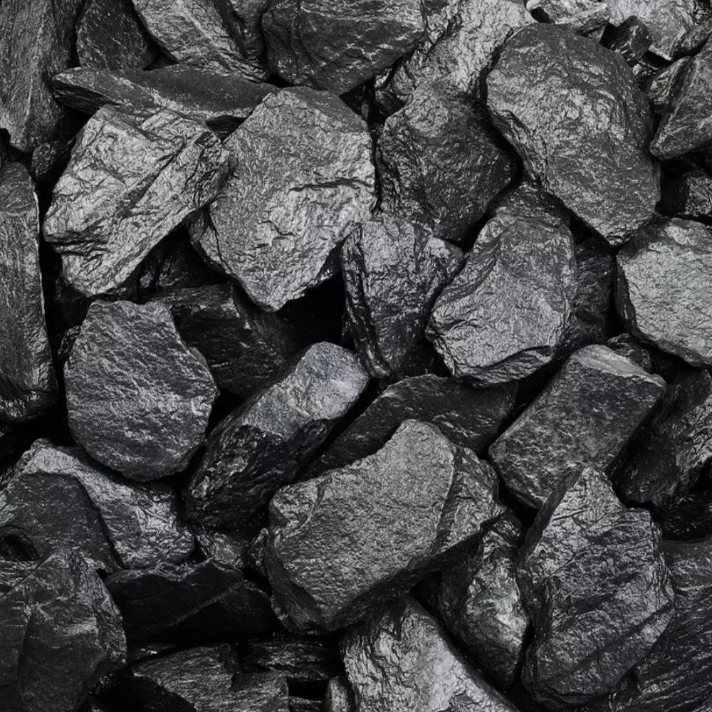 GarPet Dekokies Schiefer Splitt 25 Kg Platten Bruch Zier Stein Kies Schwarz Garten